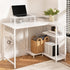 Artiss Computer Desk L-Shape Home Office Study Table Open Shelves White 100CM