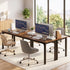 Artiss Computer Desk 2 Person Double Workstation Study Table Rustic Brown 200cm