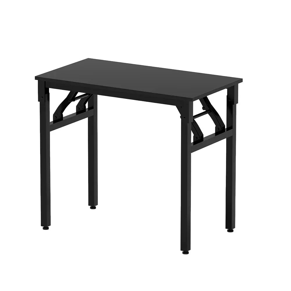 Artiss 80cm Foldable Computer Desk Black Particle Board Steel Frame Home Office