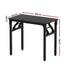 Artiss 80cm Foldable Computer Desk Black Particle Board Steel Frame Home Office