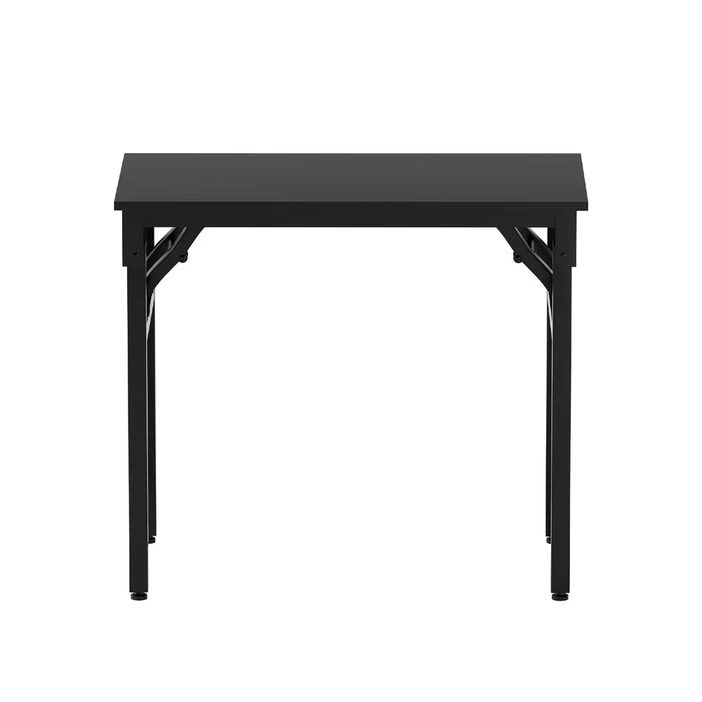 Artiss 80cm Foldable Computer Desk Black Particle Board Steel Frame Home Office