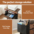 2 Fabric Drawer File Cabinet Printer Stand Rolling File Cabinet with Side Bag