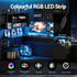 200cm Gaming Computer Desk with RGB LED, Power Station & Storage Drawers Black
