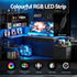 200cm Gaming Computer Desk with RGB LED, Power Station & Storage Drawers Brown