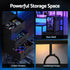 145cm Gaming Computer Desk with RGB LED, Power Station & Storage Drawers Black