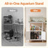 Artiss 20 Gallon Fish Tank Stand 3-Tier Aquarium Stand with Storage Cabinet and Open Shelf White