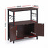 Artiss 20 Gallon Fish Tank Stand 3-Tier Aquarium Stand with Storage Cabinet and Open Shelf Walnut