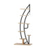 6 Tier Plant Stand Corner Shelf Half Moon Black Metal Rack