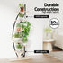 6 Tier Plant Stand Corner Shelf Half Moon Black Metal Rack
