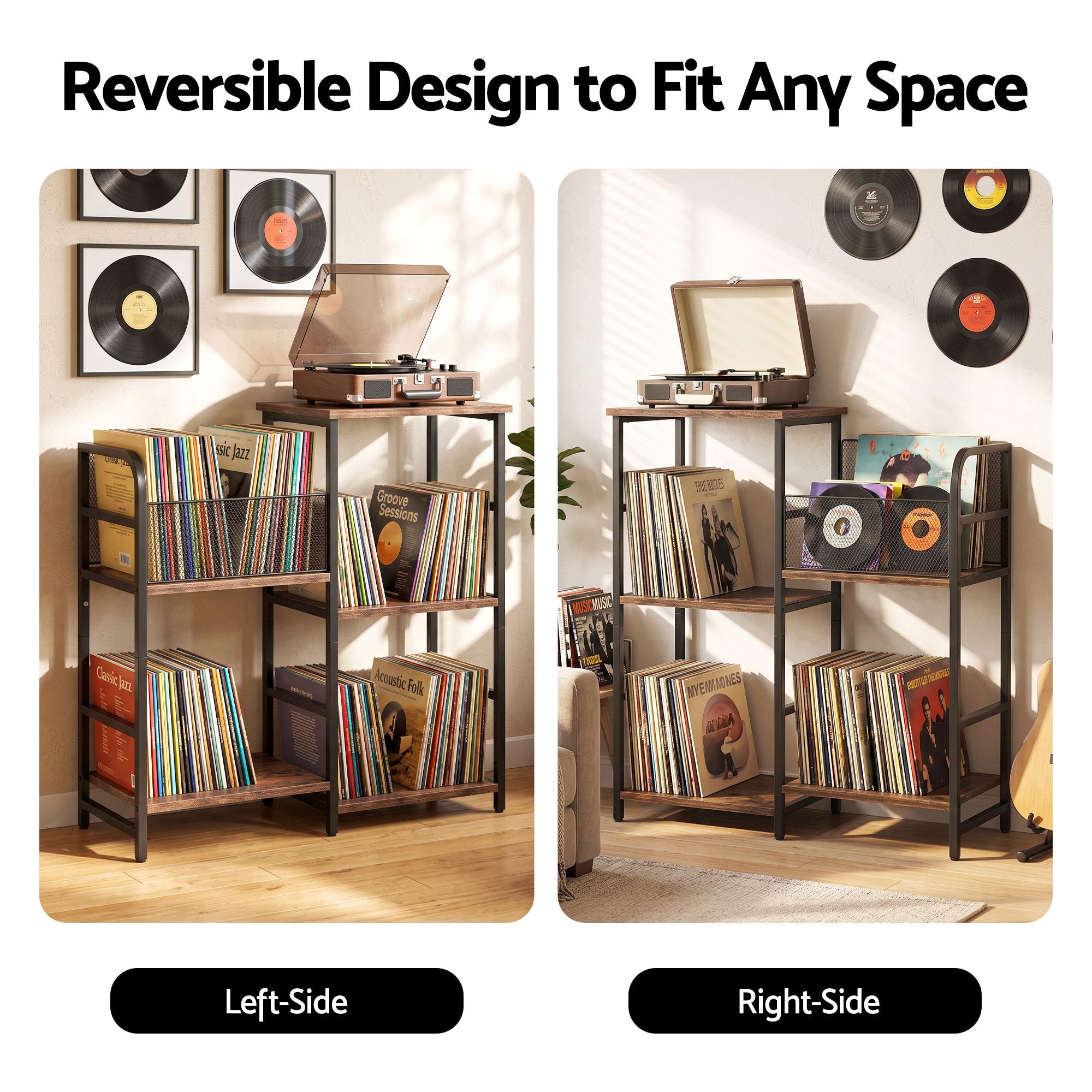 Artiss Record Player Stand with Vinyl Record Storage Turntable Stand