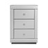 Artiss Set of 2 Bedside Table 3 Drawers Mirrored Glass - PRESIA Silver