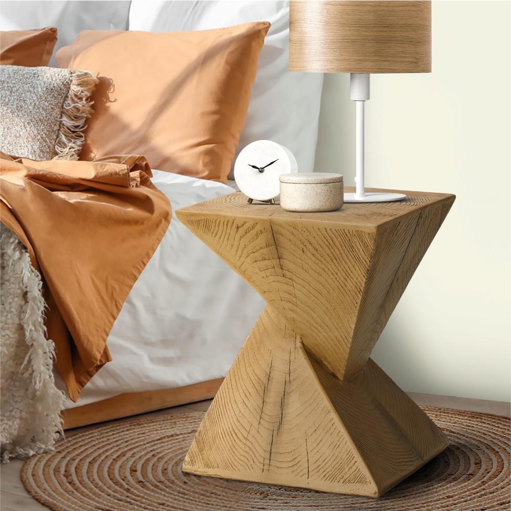 Side Table Terrazzo Concrete Wooden