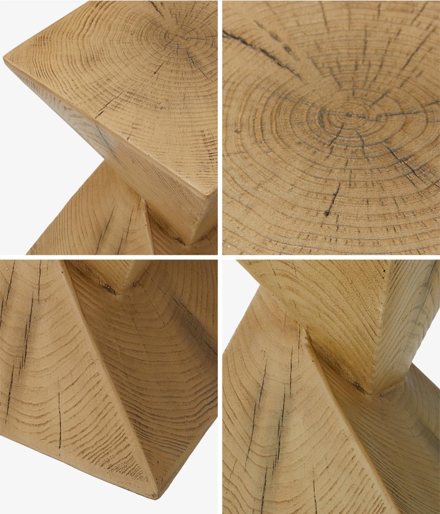 Side Table Terrazzo Concrete Wooden