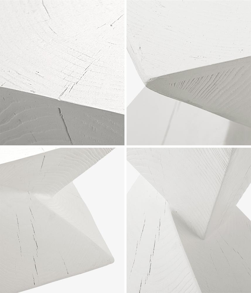 Side Table Terrazzo Concrete White