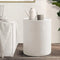 Terrazzo Side Table Stool Concrete Outdoor Indoor White 42.5cm
