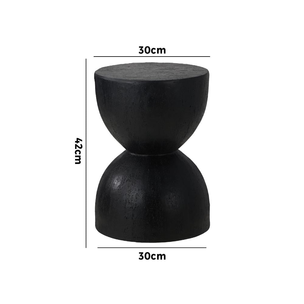Side Table Concrete Outdoor Indoor Black