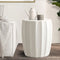 Terrazzo Side Table Stool Concrete Outdoor Indoor White 44.5cm