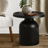 Coffee Table Round Side Table Black