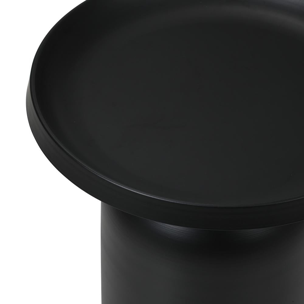Coffee Table Round Side Table Black