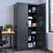 Artiss 185cm Metal Filing Cabinet Locker File Storage Cupboard Office Black