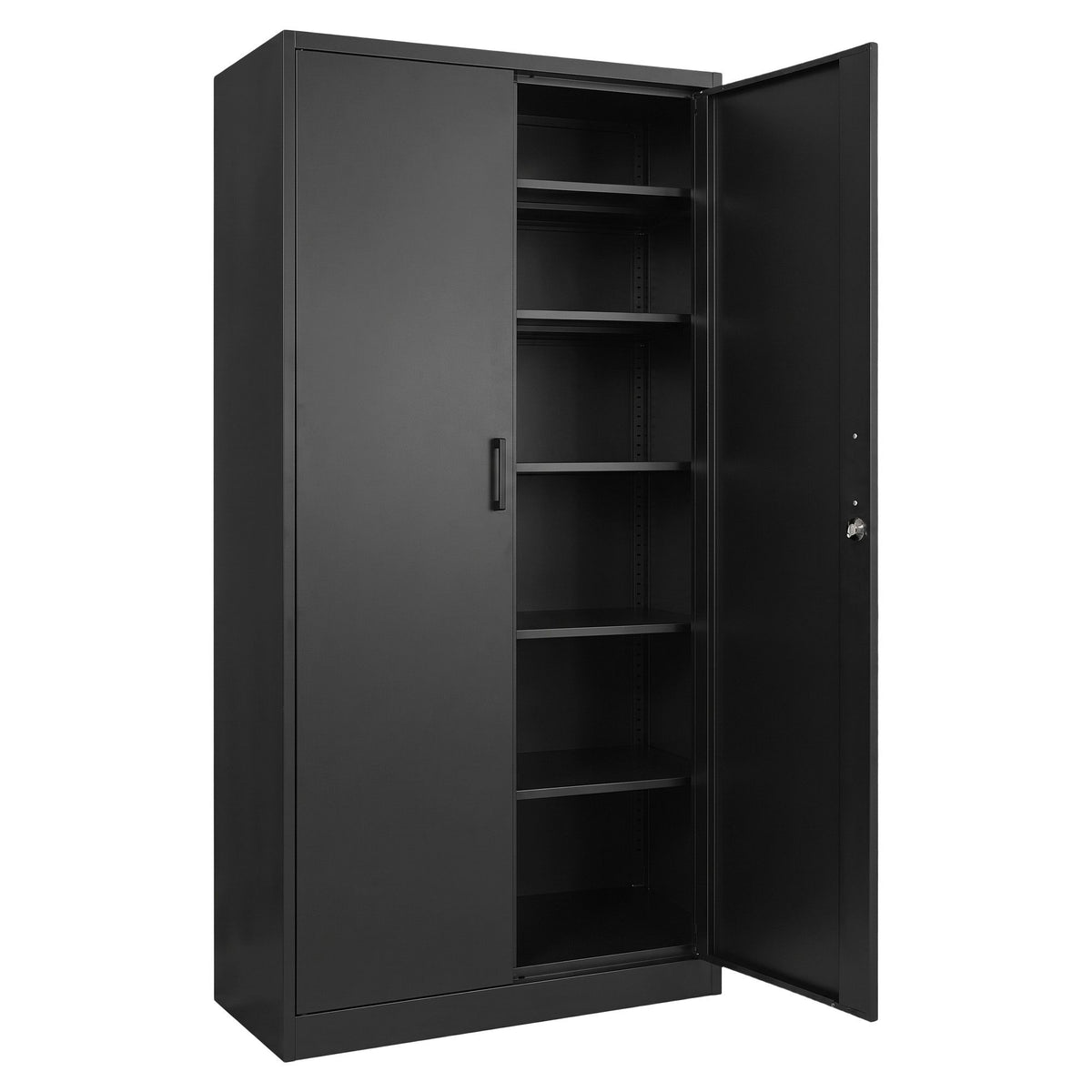 Artiss 185cm Metal Filing Cabinet Locker File Storage Cupboard Office Black