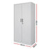 Artiss 185cm Metal Filing Cabinet Locker File Storage Cupboard Office Light grey