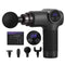Massage Gun 8 Speed 4 Heads Vibration Muscle Massager Chargeable Black