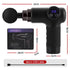 Massage Gun 8 Speed 4 Heads Vibration Muscle Massager Chargeable Black