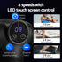 Massage Gun 8 Speed 4 Heads Vibration Muscle Massager Chargeable Black