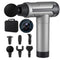 Massage Gun 30 Speed 6 Heads Vibration Muscle Massager Chargeable Black