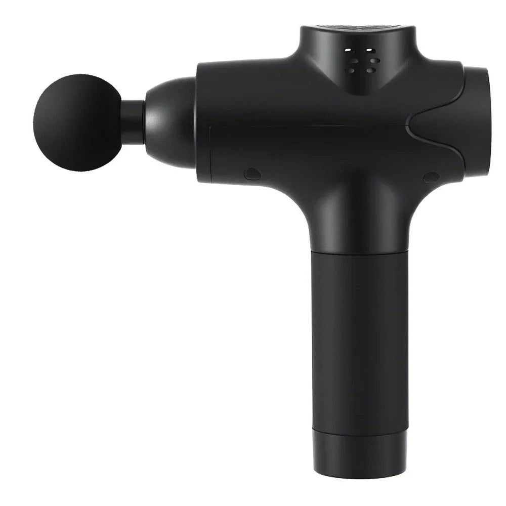 Massage Gun 30 Speed 8 Heads Vibration Muscle Massager Chargeable Black