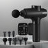 Massage Gun 30 Speed 8 Heads Vibration Muscle Massager Chargeable Black