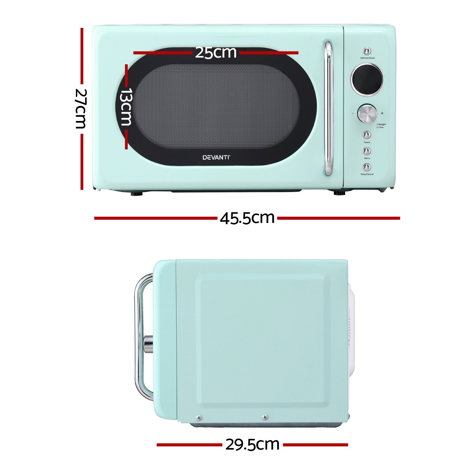 20L Microwave Oven 700W Green