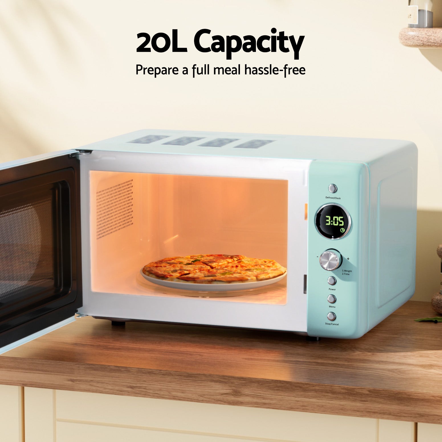 20L Microwave Oven 700W Green