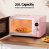 Devanti 20L Microwave Oven 700W Digital 8 Auto Menus Defrost Pink