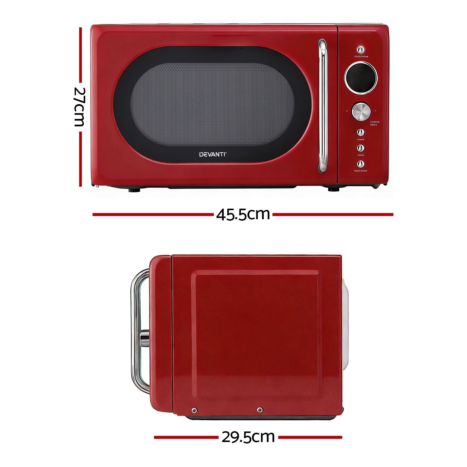 20L Microwave Oven 700W Red