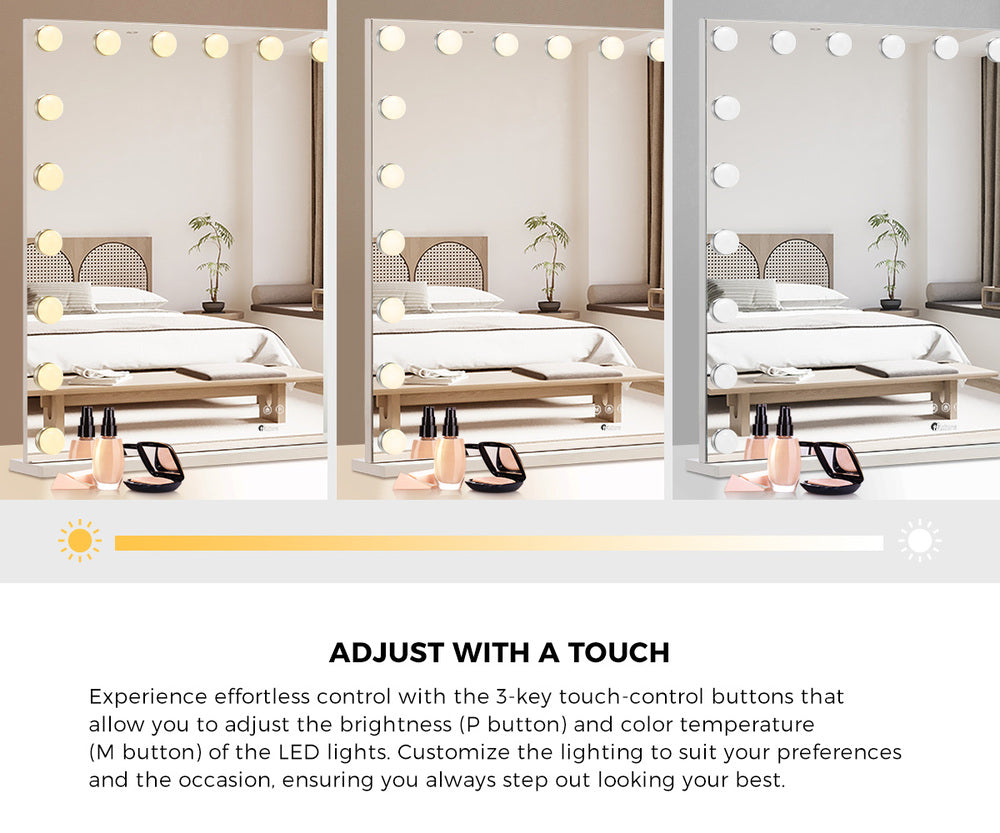 Oikiture Hollywood Makeup Mirror 21 LED Bulbs 100x80cm Vanity Mirrors