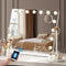 LED Makeup Mirror with Bluetooth Speaker 15 Lights 10x Magnifying Mirror