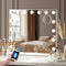 Bluetooth Hollywood Makeup Mirror LED Lighted Vanity Mirror 60x52cm