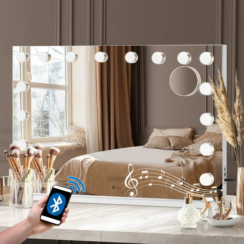 Bluetooth Hollywood Makeup Mirror 16 LED Light 90x62cm