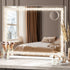 Oikiture Bluetooth Hollywood LED Makeup Mirror 90x60cm Crystal