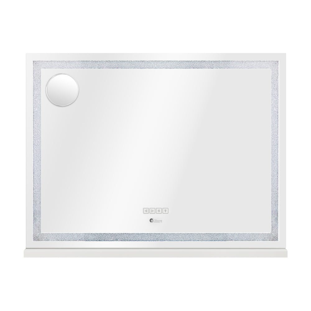 Oikiture Bluetooth Hollywood LED Makeup Mirror 90x60cm Crystal