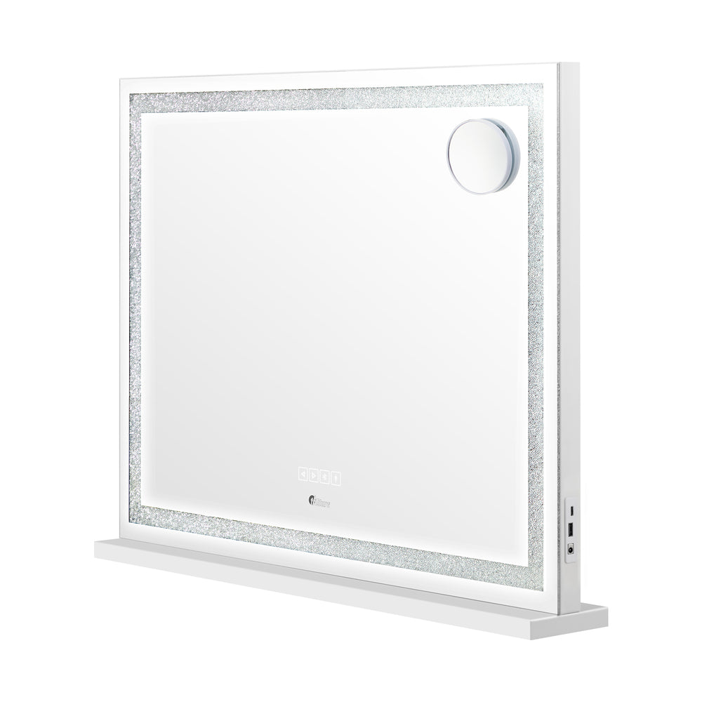 Oikiture Bluetooth Hollywood LED Makeup Mirror 90x60cm Crystal