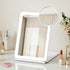 Portable Travel Makeup Mirror Rechargeable Makeup Mirror with Lights 10x Magnifier White