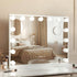 Makeup Mirror 58x45cm Hollywood Vanity with LED Light Tabletop White
