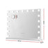 Makeup Mirror 80x60cm Hollywood Vanity with LED Light Tabletop White