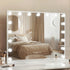 Makeup Mirror 80x60cm Hollywood Vanity with LED Light Tabletop White