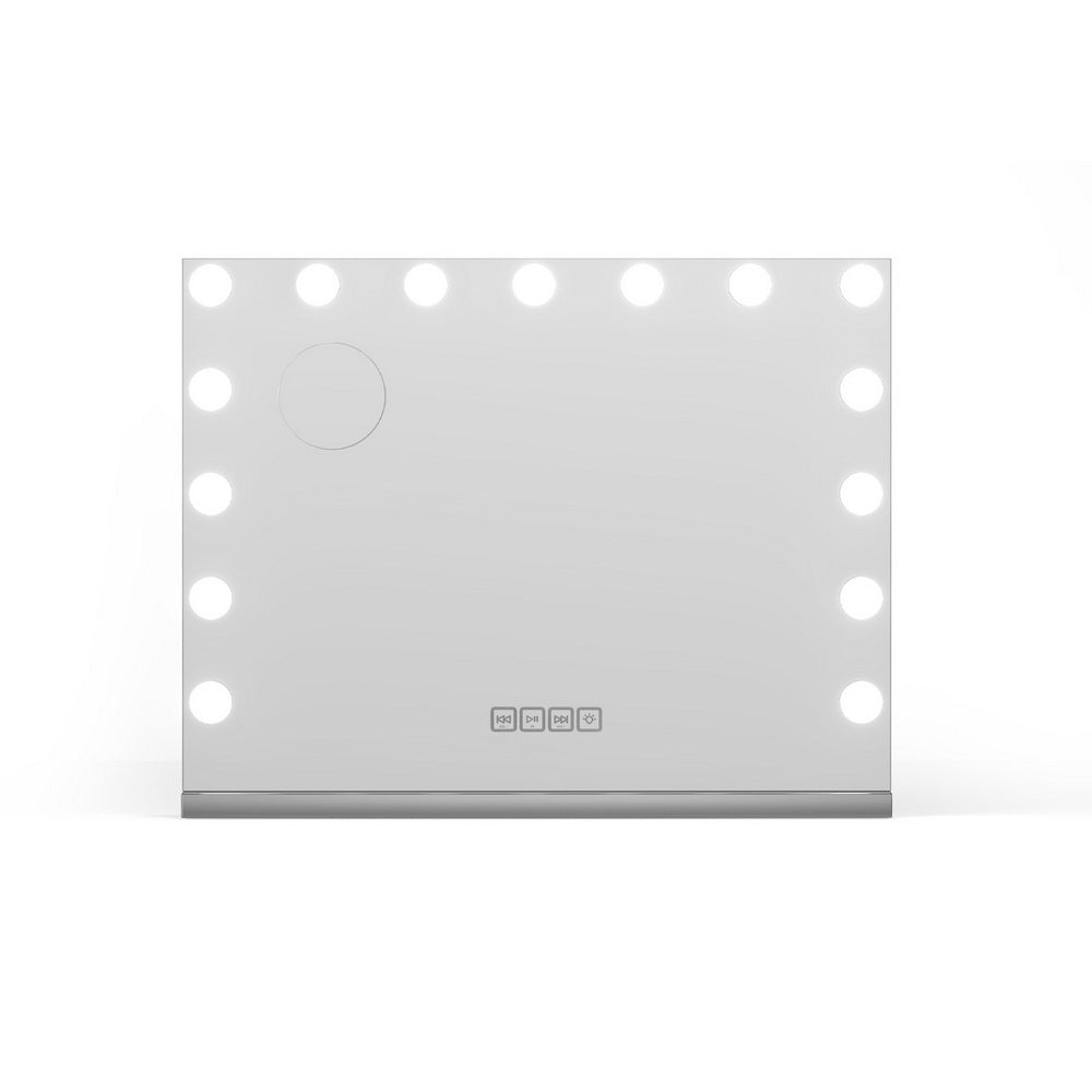 Bluetooth Makeup Mirror 58x46cm Hollywood Vanity with LED Light Wall