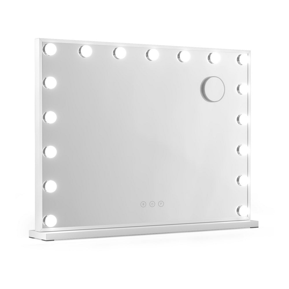 Makeup Mirror 80x58cm Hollywood Vanity with LED Light Tabletop Wall