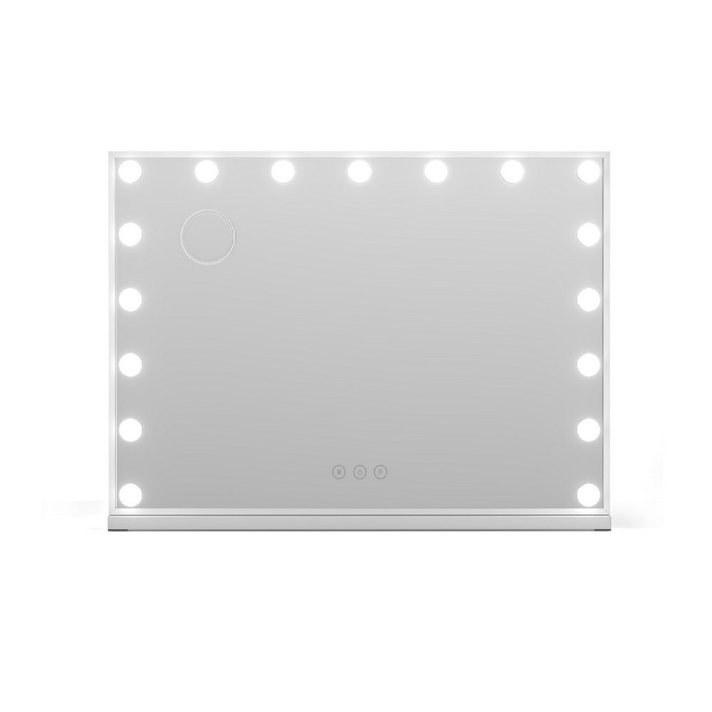 Makeup Mirror 80x58cm Hollywood Vanity with LED Light Tabletop Wall